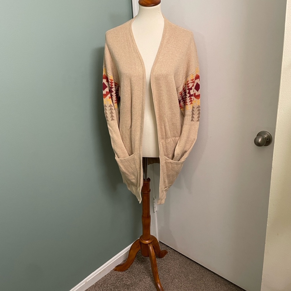 Pendleton 100% cotton slouchy cardigan